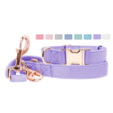 Runwing soft leather dog collar with rose gold buckle for premium comfort.