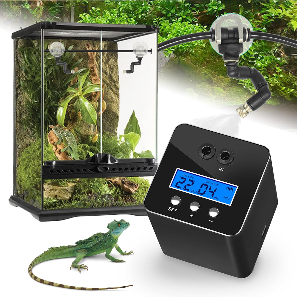RUNWUSHENG Reptile Mister System front view for terrariums enabling easy humidity control