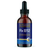 Rx Vitamins B12 dog bottle showing digestive support for aging pets.