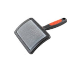 Ryan's Pet Supplies Paw Brothers soft pin curved slicker brush closeup enhances gentle grooming for sensitive skin