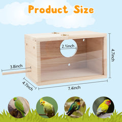 Rypet Bird Cage House Perch Ledge provides a comfortable resting spot for small birds