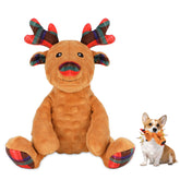 Rypet Christmas Reindeer Toy Plush: durable dog toy for playful chews.