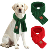 Rypet Christmas scarf red dog wear adds festive style for holiday photos.