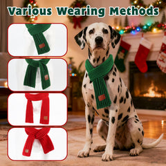 Rypet dog winter photoshoot scarf supports adorable seasonal portraits.