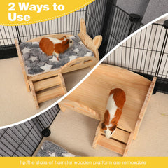 Rypet guinea pig bed head with rabbit pattern adds cute focal point.