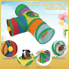 Rypet guinea pig tunnel interactive ball keeps pets engaged during playtime