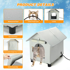 Rypet insulated heated pad keeps cats warm in sub-zero temperatures during winter