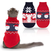 Rypet suéter navideño para gato con reno, ideal para sesiones de fotos festivas.