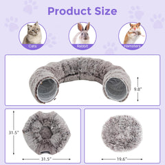 RYpetmia plush cat tunnel bed circular shape option demonstrates customizable play areas.