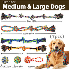 Ryvaxxi dog rope toy 23.6in 3-knots for sturdy tugging and training sessions