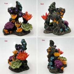S-Lifeeling coral reef ornament aquarium-scene displays vivid colors boosting tank visual appeal.