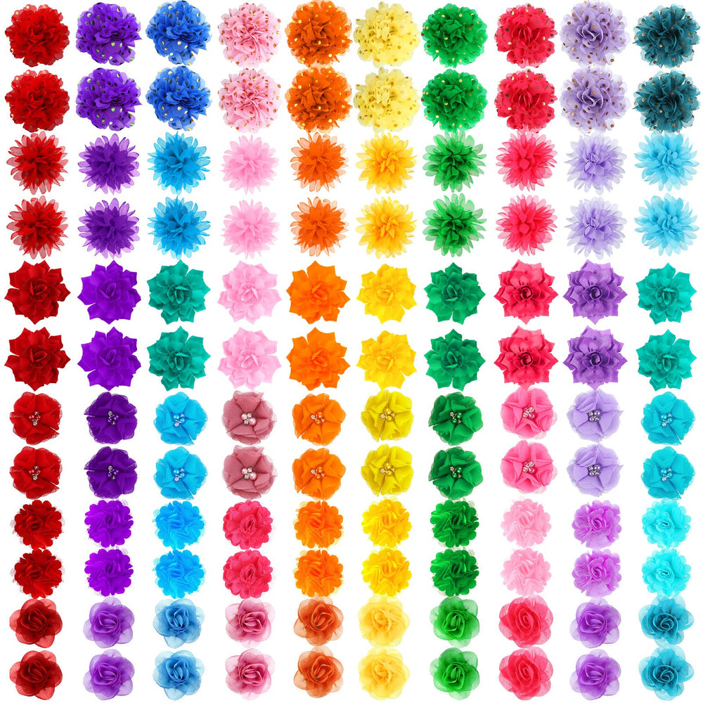 Sadnyy dog collar flower bow pack-120-pcs with colorful accents for daily wear.