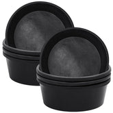 Sadnyy rubber feed pan four-quart set—side view highlighting sturdy performance for horse and poultry feeding.