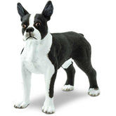 Safari Ltd. Boston Terrier Figurine detailed-face for realistic breed study and imaginative play.