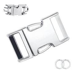 Safiman dog collar quick-release buckle close-up for easy on-off during walks.