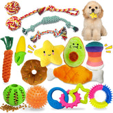 Sagildoq Puppy Teething Toys 15 Pack — squeaky plush toys for interactive play