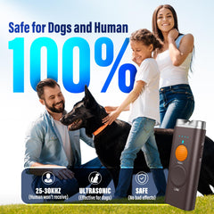 Saigain dog bark deterrent control panel with adjustable ultrasonic modes.