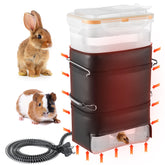 Saillong heated rabbit water bottle front view with no-drip design for clean cages.