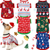 Saintrygo 6-pack Christmas dog shirts front view for festive photos