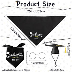 Saintrygo dog bandana with graduation pattern for coordinated pet outfits.
