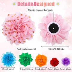 Saintrygo dog collar flowers style-rose bow highlights cute rose-inspired charm