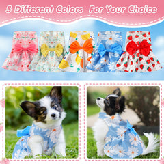 Saintrygo morning-glory-pattern dress features a waist bow for cute detail