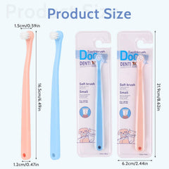 Salbsever pet toothbrush nylon bristles provide comfortable, thorough cleaning for small pets