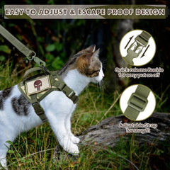 Salfse tactical cat harness mesh lining closeup highlights breathable material for cozy supervision.