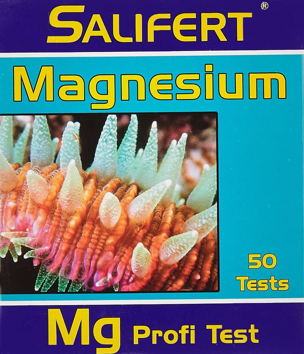 Salifert Magnesium Test Kit box helps reef hobbyists monitor magnesium levels