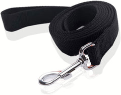SALO Nylon Dog Leash 4ft Black shows 1-inch width for secure control during walks