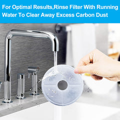 Edge-design keeps filter anchored, even when the fountain is full.