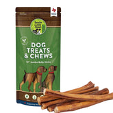Sancho & Lola's Closet Supreme bully sticks packaging shows all-natural beef chews for dogs