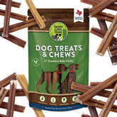 Sancho & Lola's Closet Supreme 6-inch bully sticks pack—long-lasting dental-friendly chew.