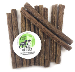 Sancho & Lola's Elk Jerky training treats, soft sticks for easy rewards.