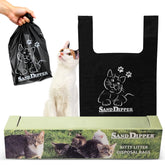 Sand Dipper cat litter bags on a medium roll show sturdy leak-proof design for clean disposal.