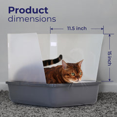 SANDPEAK splash guard wall protector mounted near a litter box