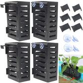 SANJHFF aquarium plant holder set shows easy assembly for stable plant display.