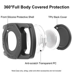 SANKALA dog collar Airtag Holder close-up reveals soft silicone cushioning.