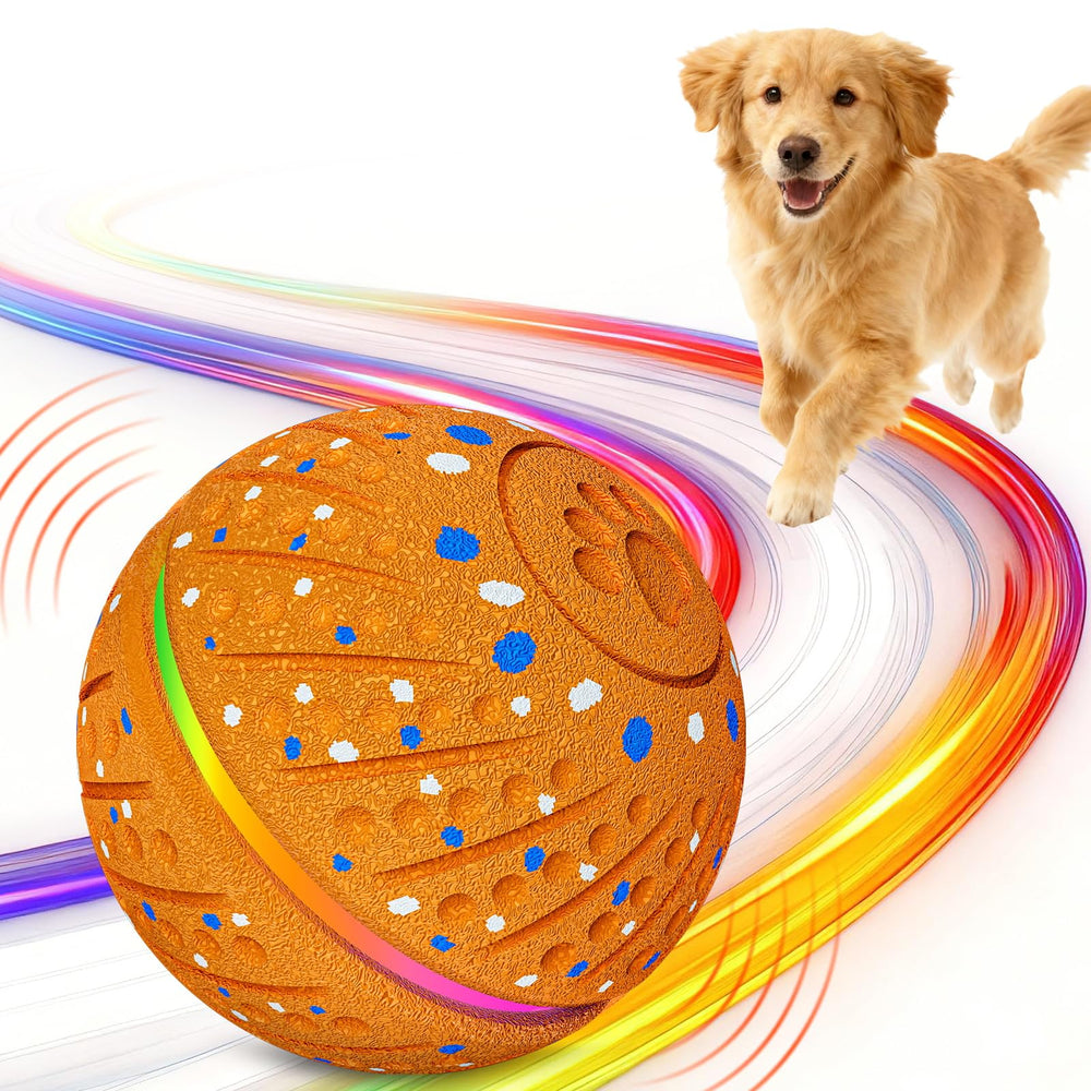 Sankell interactive dog ball rolling action engages dogs.