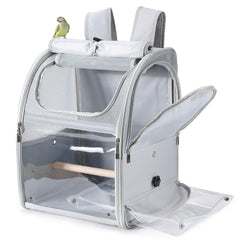 Sanmoncare Bird Backpack Carrier large window for easy status checks and natural light.