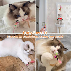 Sanpink Cat Feather Toy Pack – bell beads close-up for engaging, attention-triggering play.