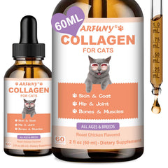 SANTKOL Collagen for Cats bottle highlighting roast chicken flavor and premium formula
