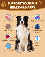 SANTKOL Mushrooms for Dogs bottle pour shows convenient dosage into meals or water.