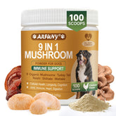 SANTKOL dog mushrooms turkey tail bottle shows easy daily immune and joint support.