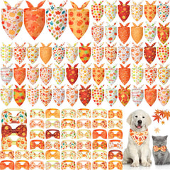 Sanwuta fall bandana maple leaves adds seasonal style for holiday pet photos.
