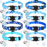 Sanwuta winter collar set with snowflake pendants for festive pet styling.