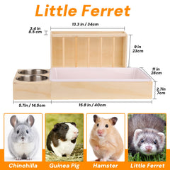 SANXHAMSTER 3 in 1 Rabbit Hay Feeder capacity highlight shows ample hay storage