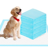 SAP FRIENDLY 28x34 dog pee pad side view with six-layer protection.