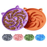 Sarnxgr slow-feeder cat bowl with flower vortex design slows eating and engages cats