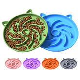Sarnxgr slow-feeder cat bowl with flower vortex design promoting mindful eating.